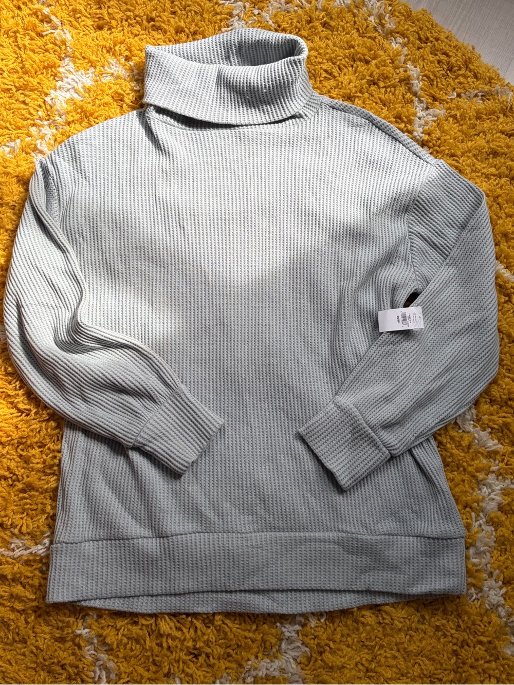 ✨NWT✨ Women’s GAP Light Gray Oversized Turtleneck Waffle Sweater - Size XS
